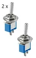 Produktbild: 2x Kippschalter Subminiatur, 2 Pins, Ein-Aus Schalter, Lötösen 10013
