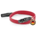 Produktbild: ETEC Professional XLR Audio Kabel 1,5m Mikrofonkabel rot Stecker Buchse Lichttechnik Datenübertragung Musik Sound