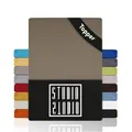 Produktbild: STUDIO Basic Topper Spannbettlaken 90x200cm – Jersey-Spannbetttuch aus 100 % gekämmter Baumwolle – Taupe – bügelfrei, elastisch & Oeko-TEX Zertifiziert – für Topper 4–14 cm