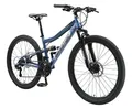 Produktbild: BIKESTAR Fully Mountainbike Shimano 21 Gang Schaltung, Scheibenbremse 26 Zoll Reifen | 15 Zoll Rahmen MTB Vollgefedert | Blau