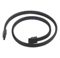 Produktbild: Silverstone SilverStone CP07 180° SATA-III Kabel - Datenkabel Computer-Kabel, 180° SATA-III Kabel, 180° SATA-III Kabel, Hochwertige schwarze Ausführung