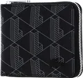 Produktbild: LACOSTE Geldbörse The Blend Compact Zip Wallet Monogram Noir Gris schwarz
