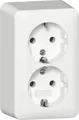 Produktbild: GIRA 4780 13 - Schutzkontakt-Doppelsteckdose 16 A / 250 V~ mit Montageplatte
