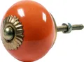 Produktbild: Keramik Möbelknopf, Möbelknauf Möbelgriff, Schranktürknöpfe, Möbelknöpfe, Schubladengriff - Modell 10, Orange, 3,5*3,5*4 cm, Möbelknöpfe