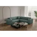 Produktbild: Ecksofa Designersofa CHANTAL in Stoff Opera Velvet Saphir Seite Universal - Grün