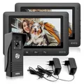 Produktbild: Eura VDP-45A3 Alpha Video-Türsprechanlage Gegensprechanlage 4 Draht, 7-Zoll-Farbmonitor, Schwarz, 2 Monitore
