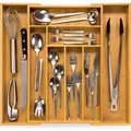 Produktbild: Budu Besteckkasten #47 (47cm) aus Bambus - Ausziehbar - Schubladen Ordnungssystem für die Küche - Besteckeinsatz für Schubladen aus Bambus