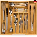 Produktbild: Besteckkasten #47 (Tiefe 47cm) aus Bambus - Schubladen Ordnungssystem für die