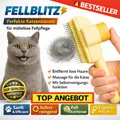 Produktbild: Fellblitz™ Katzenbürste Tierhaarbürste Fell Bürste Selbstreinigend Bestseller