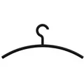 Produktbild: Hewi Kleiderbügel 570.3B90 drehbarer Haken, matt, tiefschwarz