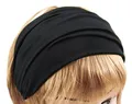 Produktbild: axy Haarband Yoga Stirnband Headband Hairband Wunderschön Damen Haarschmuck Sport Stirnbänder HB4 (Schwarz, Extra breit)