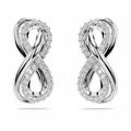 Produktbild: Swarovski Hyperbola Ohrstecker, Weiße und Rhodinierte Ohrringe mit Unendlichkeitsmotiv und Strahlenden Swarovski Kristallen
