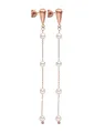 Produktbild: Purelei® Dewdrop Ohrringe – Elegante Hänger mit Muschelperlen an feiner Kette – Edelstahl 18K vergoldet – 75 mm Länge – Festlicher Perlenschmuck für Damen – Gold/Silber/Roségold (Rosegold)