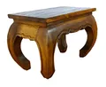 Produktbild: Asia Wohnstudio livasia Opiumtisch aus Massivholz – 60x40x40cm – Handgeschnitzter Beistelltisch Holz aus Thailand, Einzigartig und Nachhaltig, Ideal für Wohnzimmer und Leseecken (Hellbraun)