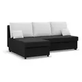 Produktbild: Mebligo Ecksofa, Schwarz, Weiß, Textil, 3-Sitzer, L-Form, 201x135 cm, Wohnzimmer, Sofas & Couches, Wohnlandschaften, Ecksofas