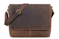 Produktbild: Oxford Laptoptasche Leder Herren Damen 15 Zoll – Messenger Bag Echtleder – Ar...