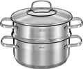 Produktbild: RÖSLE Dampfgartopf ELEGANCE, Edelstahl 18/10, mit Glasdeckel und Dampfaufsatz, induktionsgeeignet, Ø 20 cm