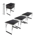 Produktbild: TRUTZHOLM 3-er Set Alu Multifunktionstisch (3X 100x60cm) Flohmarkttisch Campingtisch Markttisch Klapptisch Tapeziertisch Arbeitstisch Beistelltisch Grilltisch inkl. Verbinder