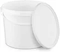 Produktbild: BenBow Eimer mit Deckel 3l weiß 10x 3l - lebensmittelecht, stabil, luftdicht, auslaufsicher, geruchsneutral - Plastikeimer mit Henkel - leer