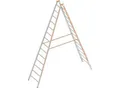 Produktbild: Layher Sprossen-Stehleiter, beidseitig begehbar, 2 x 14 Sprossen