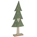 Produktbild: Deko Tannenbaum Filz Grün Herz Sterne 52cm 2er Set Weihnachtsdeko Tischdeko