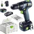 Produktbild: Festool Akku-Bohrschrauber TXS 12 2,5-Set, 576874, 12V/2,5Ah, 2 Akkus, Lader, Winkelvorsatz und Koffer