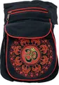 Produktbild: Stoff Sidebag & Gürteltasche Aum Mandala, Goa Gürteltasche, Bauchtasche - Schwarz/rot, Uni - Erwachsene, Baumwolle, 25*17*4 cm, Festival- Bauchtasche Hippie