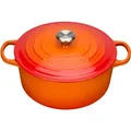 Produktbild: Le Creuset Bräter rund Signature 28 cm Ofenrot