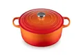 Produktbild: Le Creuset Signature Gusseisen-Bräter mit Deckel, Ø 28 cm, Rund, Für alle Herdarten und Induktion geeignet, Volumen: 6,7 l, 6,125 kg, Ofenrot, 21177280902430