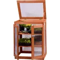 Produktbild: Kleiner Anzuchtschrank  58x43x76cm aus Holz braun Gewächshaus Treibhaus