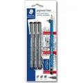 Produktbild: Staedtler pigment liner 308 Set inkl. gratis Bleistift Radierer Spitzer (Mehrfarbig, 3 x) (308 SBK3P)