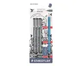Produktbild: STAEDTLER Fineliner 308, (6-tlg), 0,3/0,5/0,7 mm + Bleistift + Radierer + Anspitzer im Set