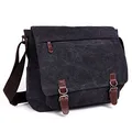 Produktbild: LOSMILE Umhängetasche Herren Schultertasche 16 Zoll Kuriertasche Canvas Laptop Tasche Messenger Bag für Arbeit und Schule. (Schwarz)