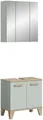 Produktbild: xonox.home Badmöbel-Set Star, (2-tlg. Waschbeckenunterschrank, Spiegelschrank), in hellgrün B/H/T ca.: 60 x 190 x 34 cm