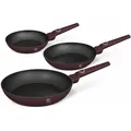 Produktbild: BerlingerHaus Bratpfannen-Set, 3 Stück, Ø 20/24/28cm, bordeaux (20 cm, Bratpfanne, Aluminiumguss) (111210)