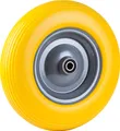 Produktbild: Grafner Schubkarrenrad pannensicher Vollgummi, 4.80/4.00-8 Ø 390mm, Stahlfelge, 180 kg Traglast, inkl. Achse, Schubkarren Ersatzrad PolyurethanReifen
