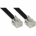 Produktbild: InLine® Modularkabel RJ12 Stecker zu Stecker 6adrig 6P6C schwarz 0,5m