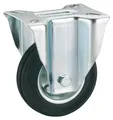 Produktbild: Dörner + Helmer Vollgummi-Bockrolle, 100mm, 70kg Tragkraft