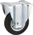 Produktbild: 1 Stück Dörner+Helmer Bockrolle schwarz Ø100mm Möbelrolle 713152 Tragkraft 70kg