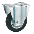 Produktbild: Dörner + Helmer Vollgummi-Bockrolle 100mm 70kg Stahlfelge ohne
