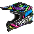 Produktbild: O'NEAL | Motocross-Helm | MX Enduro | ABS-Schale, Lüftungsöffnungen für optimale Kühlung | 2SRS Helmet Glitch V.23 | Erwachsene | Multi | Größe XL (61/62 cm)