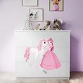 Produktbild: Les Tendances - Kommode Mit 3 Schubladen Kocot Kids Babydream Die Prinzessin Und Das Pferd - Weiß
