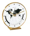 Produktbild: Hermle 22704-002100 Messing-Stiltischuhr, Gold Weltanzeige