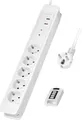 Produktbild: LogiLink Steckdosenleiste 5-fach mit Fernbedienung weiß ohne Schalter
