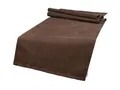 Produktbild: beties Farbton-Serie Tischläufer ca. 40x140 cm Premium Uni Tischband aus deutschem Unternehmen, Chenille-Haptik in Raumausstatter Qualität - kaffeebohne-braun