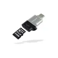 Produktbild: Integral MicroSD USB3.0/USB-C Typ-C OTG Speicherkartenlesegerät Adapter - Super schnelle Übertragungsgeschwindigkeiten, Plug & Play und kompatibel mit microSDXC/microSDHC UHS-I U1 & U3