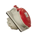 Produktbild: LEGRAND, CEE 32A Anbausteckdose, 4-polig (3P+PE), 6h (400V/32A), Schutzart IP44, IK09 & Neigungswinkel von 15 Grad, rot, 090165