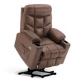 Produktbild: M MCombo Fernsehsessel mit Aufstehhilfe Elektrisch, Sessel mit Aufstehhilfe, Relaxsessel mit Liegefunktion bis 140°, 7286BR (Braun-Mikrofaser)