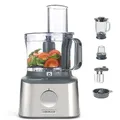 Produktbild: Kenwood Multipro Compact+ FDM313SS Kompakt-Küchenmaschine, 2,1 Liter, Integrierte Waage, Edelstahl Messer, 3 Arbeitsscheiben und 6 weitere Zubehör-Teile, Metallgehäuse, 800 Watt, silber