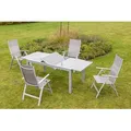 Produktbild: Gartentisch ausziehbar Metall/ Glas L: 120-180 cm